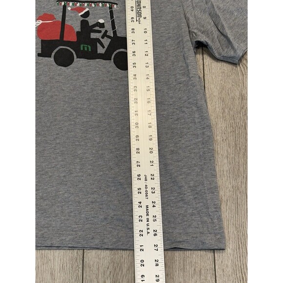 Travis Mathew Tshirt Mens Medium Gray Christmas Golf Cart Short Sleeve - Picture 4 of 7